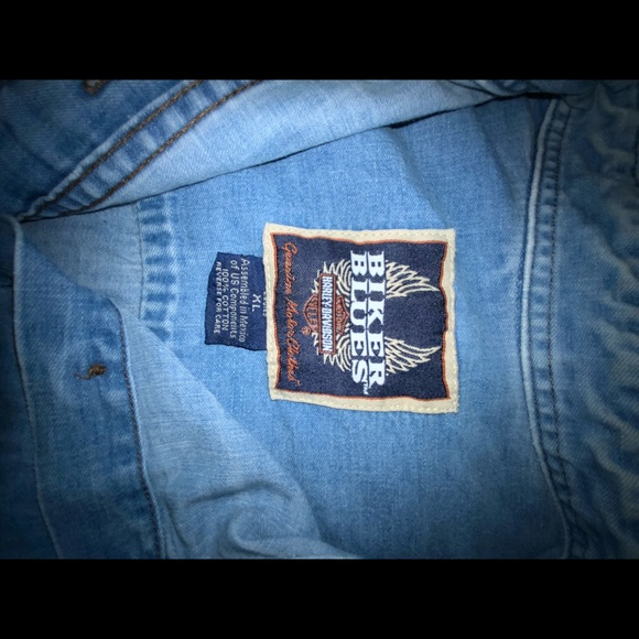Vintage Harley Davidson denim button down sz XL - Picture 6 of 6